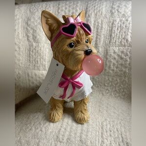 Viral Rachel Zoe Valentines Day Yorkie Blowing Bubble with Gum & Sunglasses